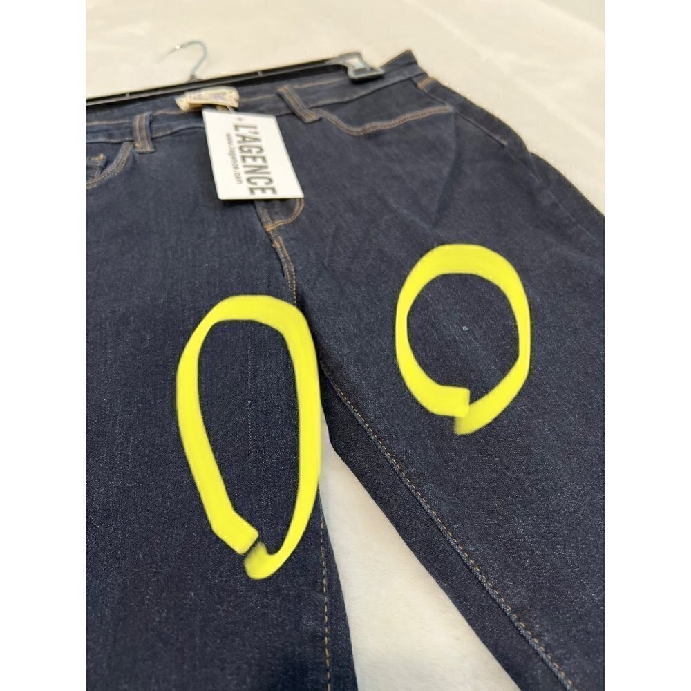 New L'AGENCE Size 27 Margot High-Rise Skinny Jeans Midnight Blue 2294DNM - Picture 4 of 14